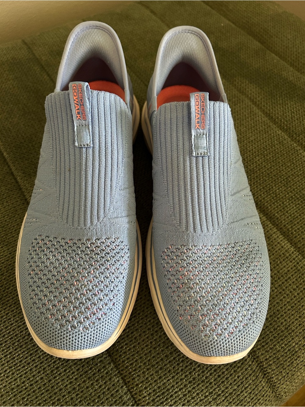Skechers Slip-ins Women’s Light Blue Knit Sneakers - Picture 5 of 7